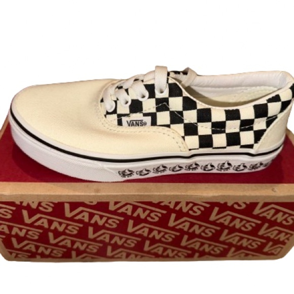 VANS Era BMX Black White Checkerboard Kids Shoes Size 1.5Y